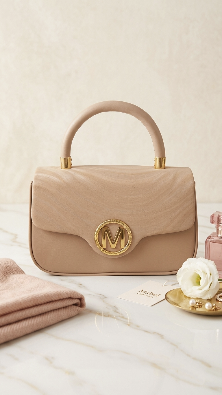 Ref 1008-✨ Bolso Elegante en Tono Nude – Colección Mabel