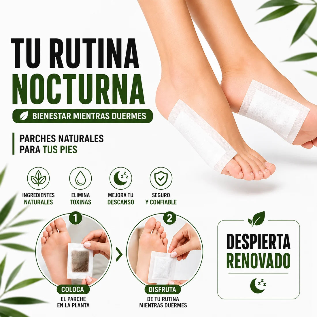 CAJAS PARCHES PARA PIES CAJA x 10